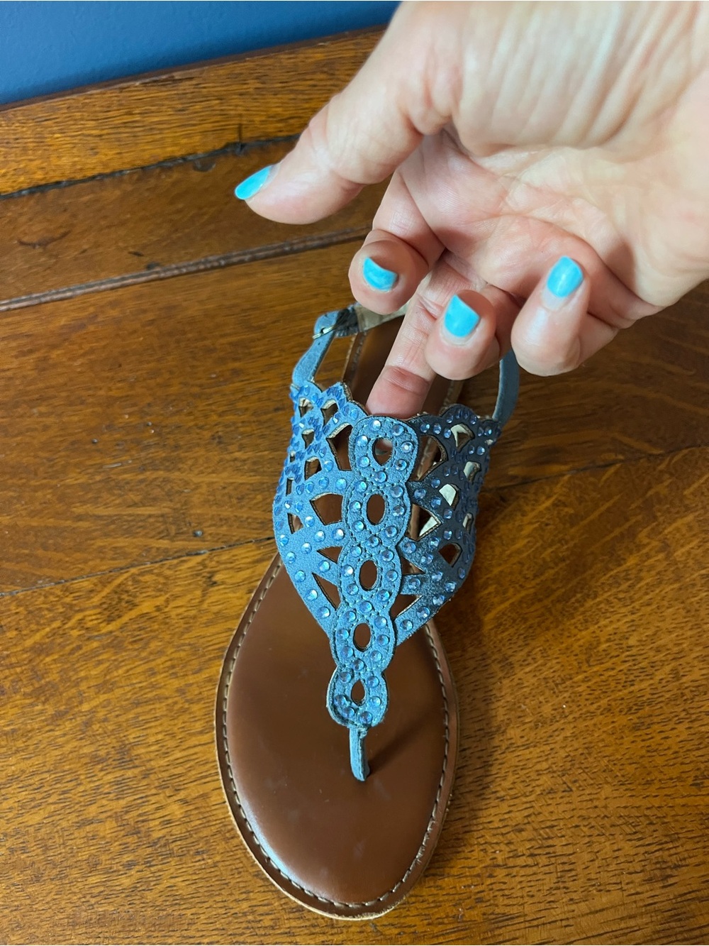 Zigi Soho Blue Rhinestone Mariane Sandals